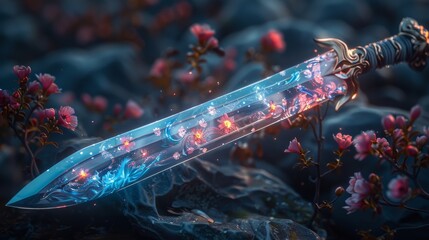The best fantasy sword you will ever see - a 3D digital illustration.... - obrazy, fototapety, plakaty