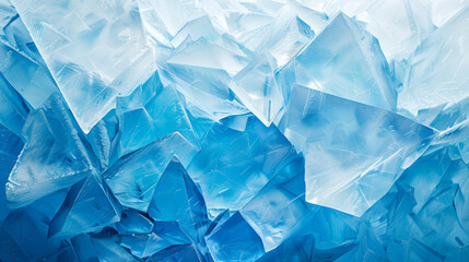Obraz premium Geometric blue ice texture background