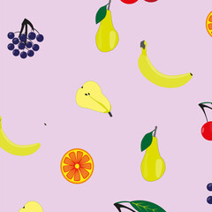 seamless pattern with fruits