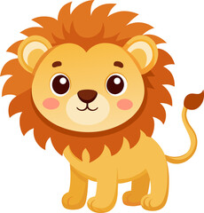 Obraz na płótnie Canvas cute little lion cartoon design