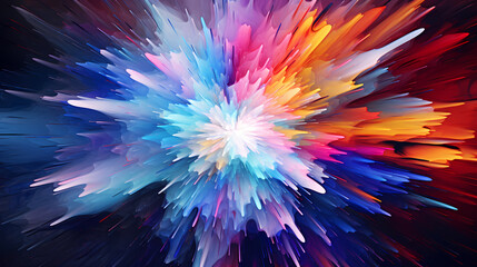 Modern stylish colorful 3D explosion design background - obrazy, fototapety, plakaty