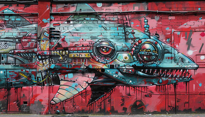 Urban Street Graffiti Murals