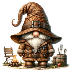 Garden Gnome Themed illustration.