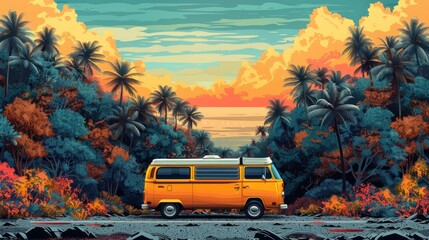 campervan camp in the jungle