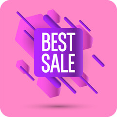 Poster sale. Bright abstract background with various geometric elements. A composition of various shapes. - 781305786