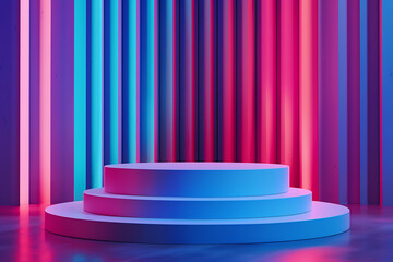 Elevate your designs with a chic 3D podium in loft style, perfect for showcasing product