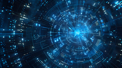 Abstract background, neural network represents the era of modern technology