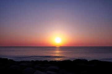 Fototapeta premium Beautiful red sunset