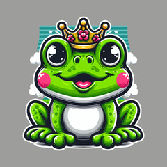 cartoon frog of vector illustration