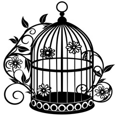 cage with birds