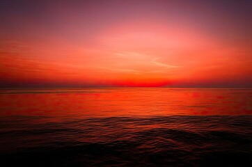 Fototapeta premium Beautiful red sunset