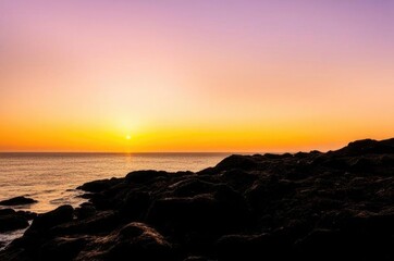 Obraz premium Beautiful red sunset