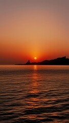 Fototapeta premium Beautiful red sunset