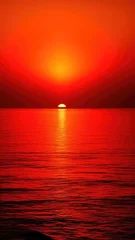Fototapeten Beautiful red sunset © Romaboy