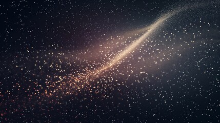 Obraz premium Spectacular Cosmic Dust Trail Sparkling in Deep Space.