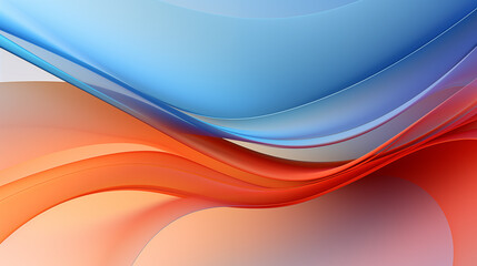 Fototapeta premium Abstract Blue and Orange Fluid Art Wallpaper