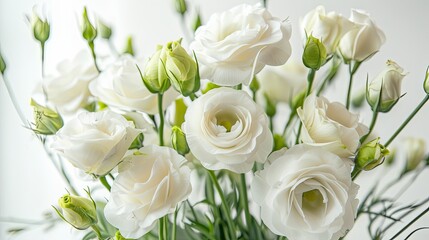 Elegance in Bloom White Eustoma Bouquet