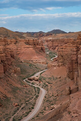 Charyn Canyon National Park South East Kazakhstan, Central Asia Travel Mountain Landscape.