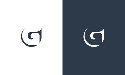 letters g monograms in the illustrated vector design logo technology