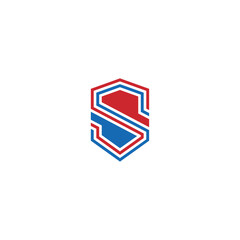 Shield S letter security company logo design.