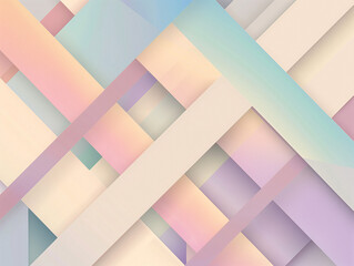 Abstract geometric background with overlapping shapes in the form of stripes in pastel colors.