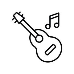 music class icon with white background vector stock illustration