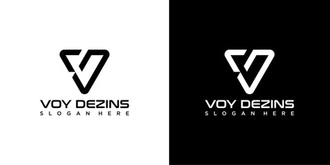 Initial Letter VD Logo Design Vector template element