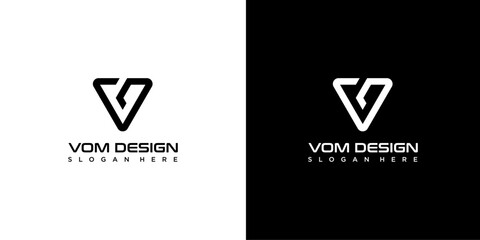 Initial Letter VD Logo Design Vector template element - obrazy, fototapety, plakaty