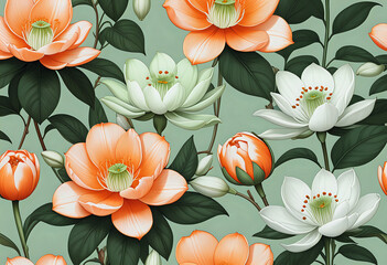 Fototapeta premium flower pattern background