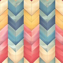 Trendy Pastel Background with Chevron Patterns, Modern Seamless Design for Fashionable Decorative Tiles, Vintage Retro Wallpaper, Soft ,Colors and Geometric Patterns for Aesthetic texture.