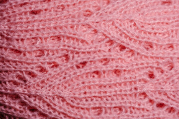 Close Up of a Pink Knitted Blanket - 781325711