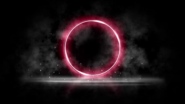 4k_fog_smog_light_circle_red_background magical effect highlight