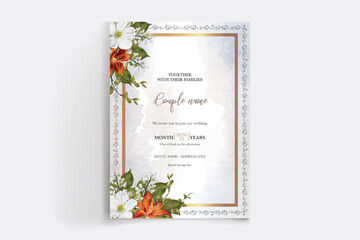 bridal shower floral invitation template