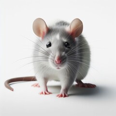 Image of isolated rat against pure white background, ideal for presentations
