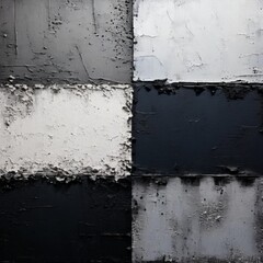 Monochromatic study of various simple textures, canvas dominated by a singular hue