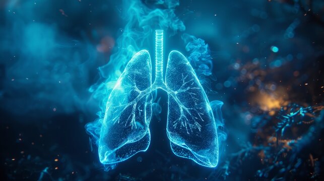 Human lungs. Respiratory system.