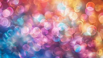 Fotobehang Vibrant abstract bokeh adds artistic flair to any project. Perfect for backgrounds, overlays, or artistic designs © mimi