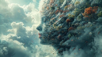 Visually stunning surreal artwork captures the essence of this engaging advertising banner. - obrazy, fototapety, plakaty