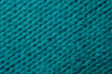 Close-Up of Blue Knitted Material