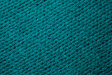 Close-Up of Blue Knitted Material