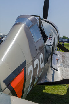 Hoogeveen, Netherlands JUL 8 2023: Fokker D.XXI or D.21