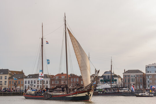 Kampen, The Netherlands - March 30, 2018: Clipper Hester at Sail Kampen