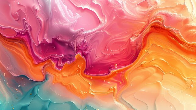 Digital abstract artwork featuring vibrant colors and fluid shapes, suitable for various design applications.