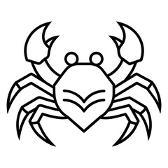 crab on white