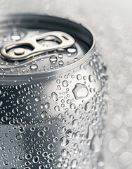 close up of soda can