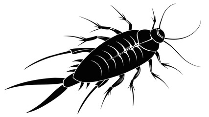 silverfish-silhouette vector illustration