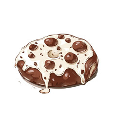 Fototapeta premium MozzarellaBrown blue isolated on white background PNG transparent background.