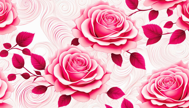 rosa rosales blühende Blumen Blüten Rosen Muster als Hintergrund Vorlage Tapete für edle florale Karten Einladungen Hochzeit Valentinstag Liebe Feier Schönheit natürlich Geschenk romantische Deko