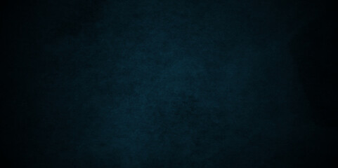 Old wall stone for dark blue distressed grunge background wallpaper rough concrete wall. Abstract black stone wall texture grunge rock surface. dark gray background backdrop. wide panoramic banner.