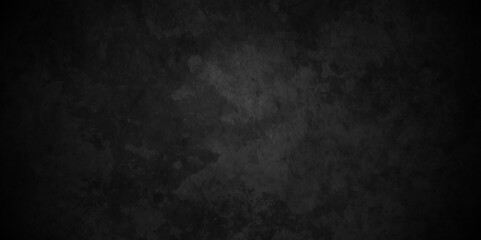 Obraz na płótnie Canvas Old wall stone for dark black distressed grunge background wallpaper rough concrete wall. Abstract black stone wall texture grunge rock surface. dark gray background backdrop. wide panoramic banner.